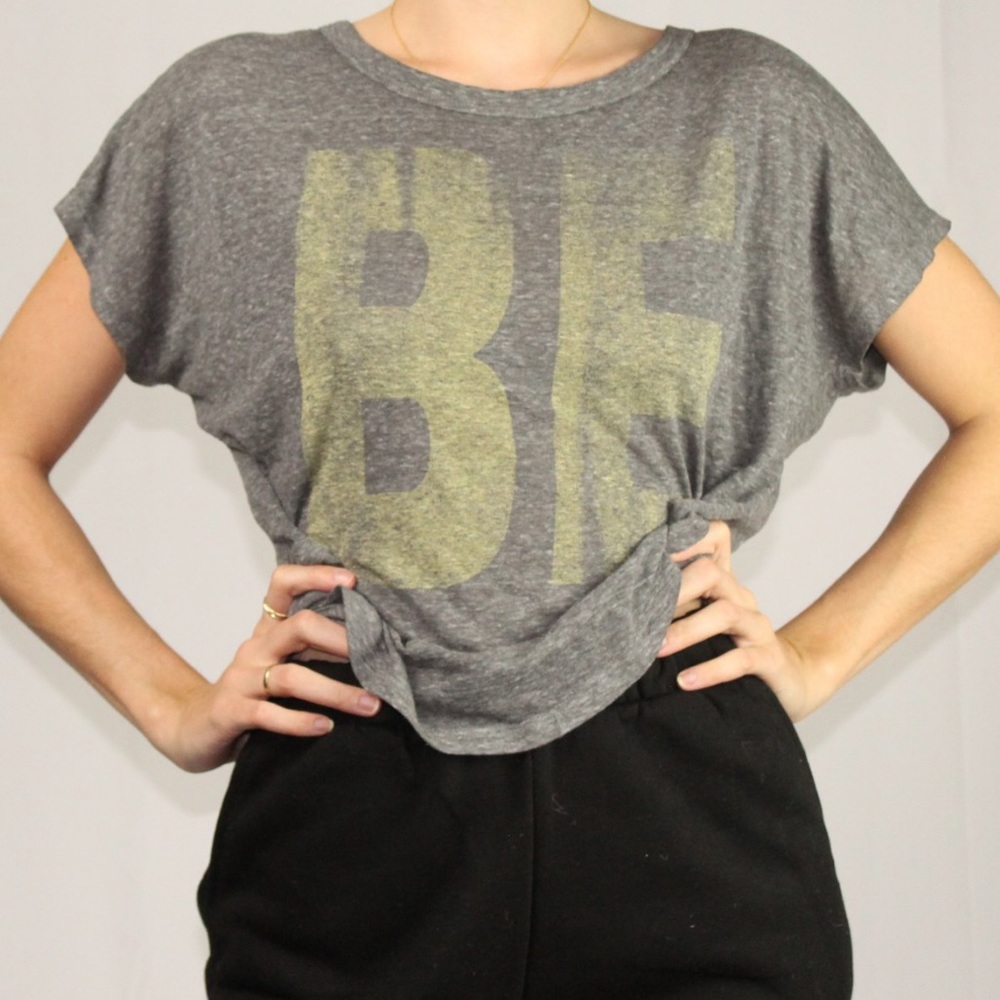 Vintage Havana Gray Be Happy T-Shirt